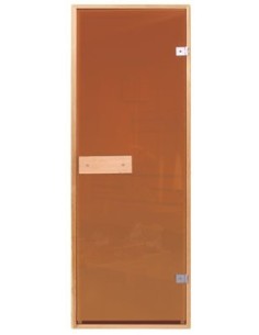Дверь для сауны стеклянная ПЛ 40 Л (бронза), размер 0,7 на 1,9 м